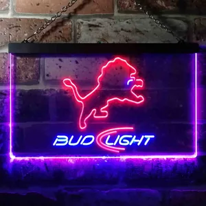 Detroit Lions Bud Light Neon-Like LED Sign