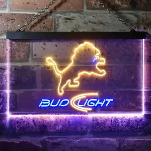 Detroit Lions Bud Light Neon-Like LED Sign