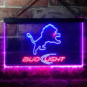Detroit Lions Bud Light Neon-Like LED Sign