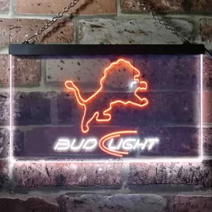 Detroit Lions Bud Light Neon-Like LED Sign