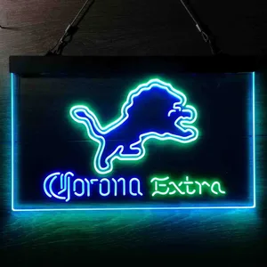 Detroit Lions Corona Extra Neon-Like LED Sign