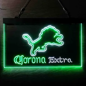 Detroit Lions Corona Extra Neon-Like LED Sign