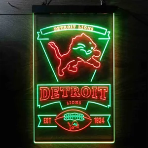 Detroit Lions EST 1934 Neon-Like LED Sign