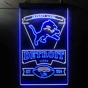 Detroit Lions EST 1934 Neon-Like LED Sign