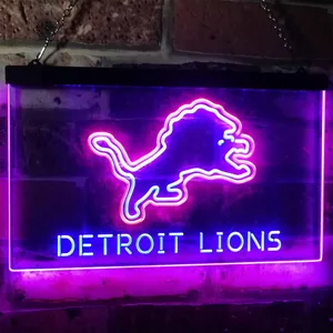 Detroit Lions Neon-Like LED Sign