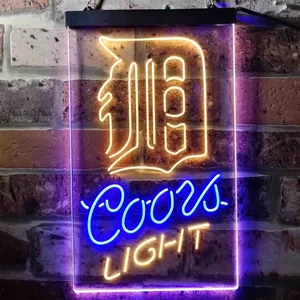 Detroit Tigers Coors Light Neon-Like LED Sign - Legacy Edition