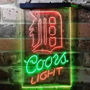 Detroit Tigers Coors Light Neon-Like LED Sign - Legacy Edition