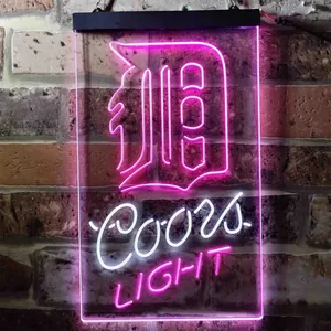 Detroit Tigers Coors Light Neon-Like LED Sign - Legacy Edition