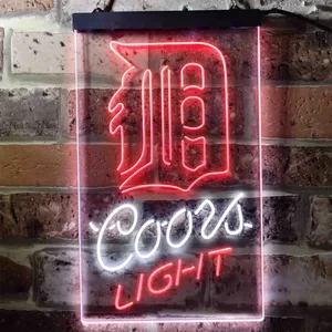 Detroit Tigers Coors Light Neon-Like LED Sign - Legacy Edition