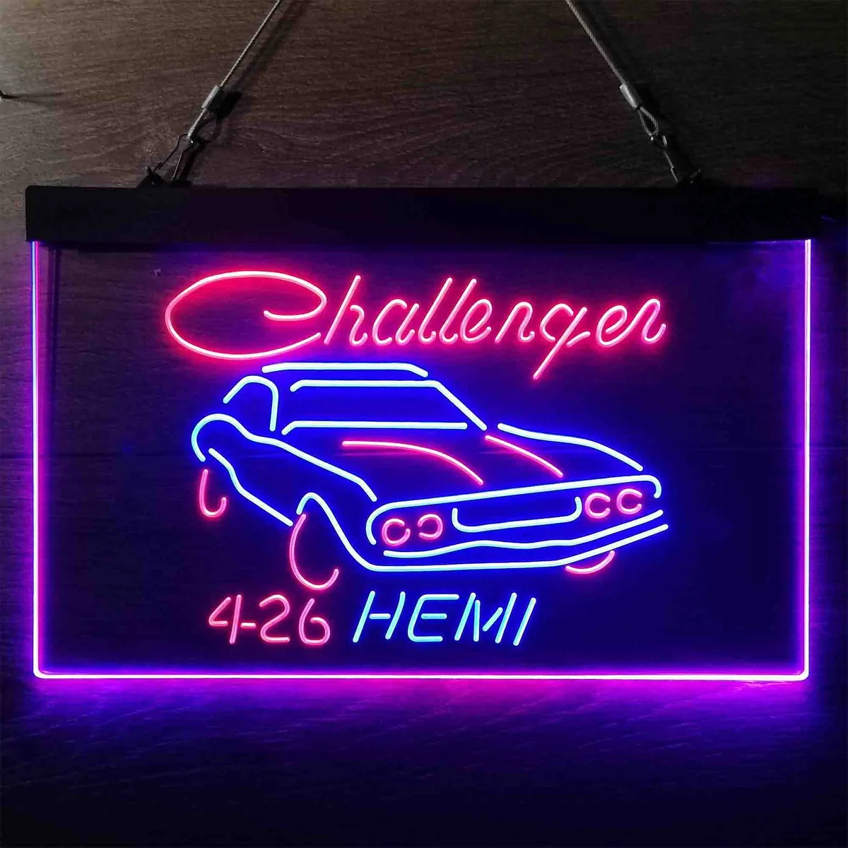 Dodge Challenger 4-26 Hemi Neon-Like LED Sign