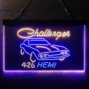 Dodge Challenger 4-26 Hemi Neon-Like LED Sign