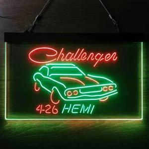 Dodge Challenger 4-26 Hemi Neon-Like LED Sign