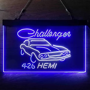 Dodge Challenger 4-26 Hemi Neon-Like LED Sign