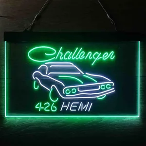 Dodge Challenger 4-26 Hemi Neon-Like LED Sign