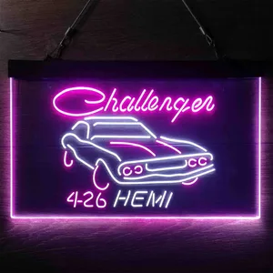 Dodge Challenger 4-26 Hemi Neon-Like LED Sign