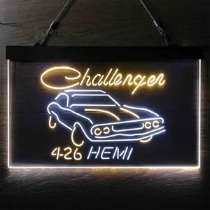 Dodge Challenger 4-26 Hemi Neon-Like LED Sign