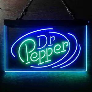 Dr. Pepper Circle Banner Neon-Like LED Sign