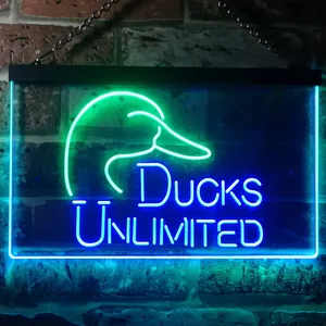 Ducks Unlimited Logo  Neon-Like LED Sign