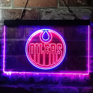 Edmonton Oilers Logo Neon-Like LED Sign