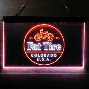 Fat Tire Logo Neon-Like LED Sign