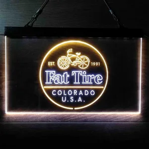 Fat Tire Logo Neon-Like LED Sign