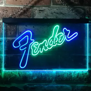 Fender Guitar Neon-Like LED Sign