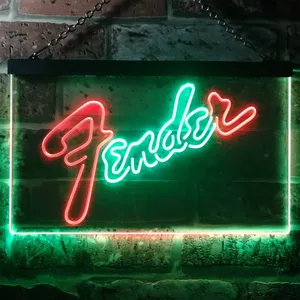 Fender Guitar Neon-Like LED Sign