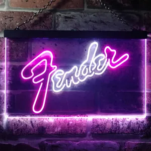 Fender Guitar Neon-Like LED Sign