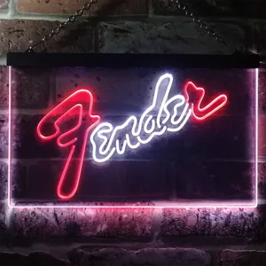 Fender Guitar Neon-Like LED Sign