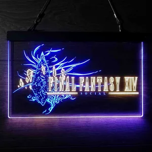 Final Fantasy XIV Banner Neon-Like LED Sign