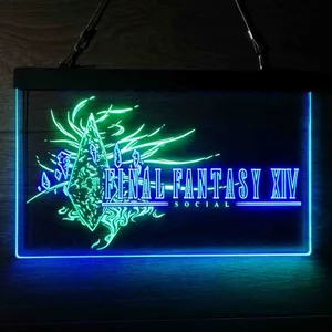 Final Fantasy XIV Banner Neon-Like LED Sign
