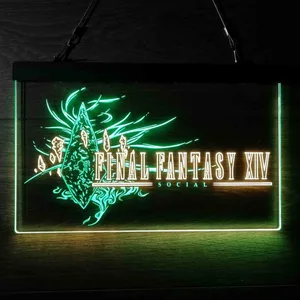 Final Fantasy XIV Banner Neon-Like LED Sign