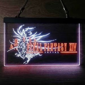 Final Fantasy XIV Banner Neon-Like LED Sign