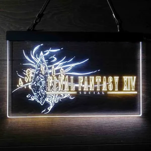 Final Fantasy XIV Banner Neon-Like LED Sign