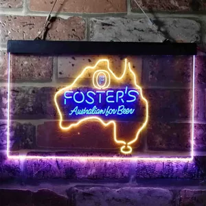 Foster's Australian Map Neon-Like LED Sign