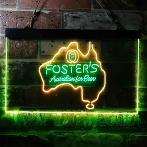 Foster's Australian Map Neon-Like LED Sign