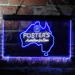 Foster's Australian Map Neon-Like LED Sign