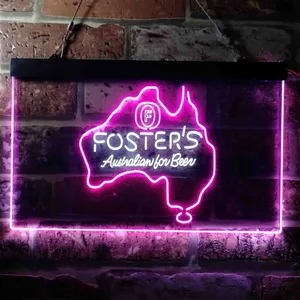 Foster's Australian Map Neon-Like LED Sign