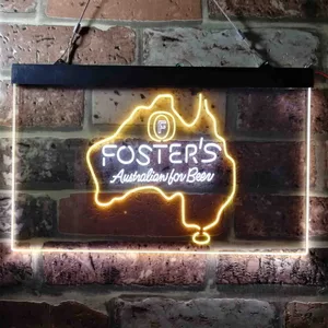 Foster's Australian Map Neon-Like LED Sign
