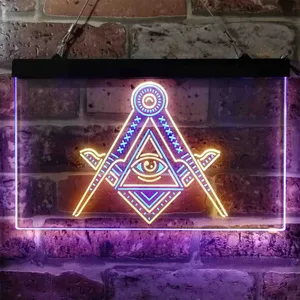 Freemasonry All Seeing Eye Neon-Like LED Sign