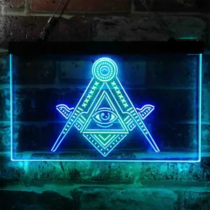 Freemasonry All Seeing Eye Neon-Like LED Sign
