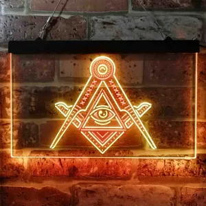 Freemasonry All Seeing Eye Neon-Like LED Sign