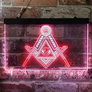 Freemasonry All Seeing Eye Neon-Like LED Sign