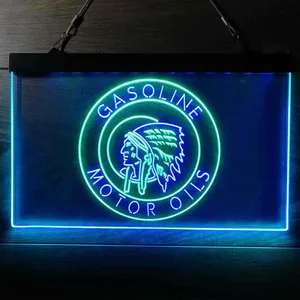 Gasoline Motor Oils Red Indian Neon-Like LED Sign