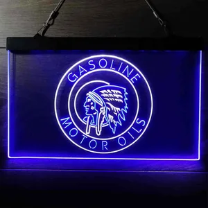 Gasoline Motor Oils Red Indian Neon-Like LED Sign