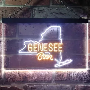 Genesee Beer Map 1 Neon-Like LED Sign