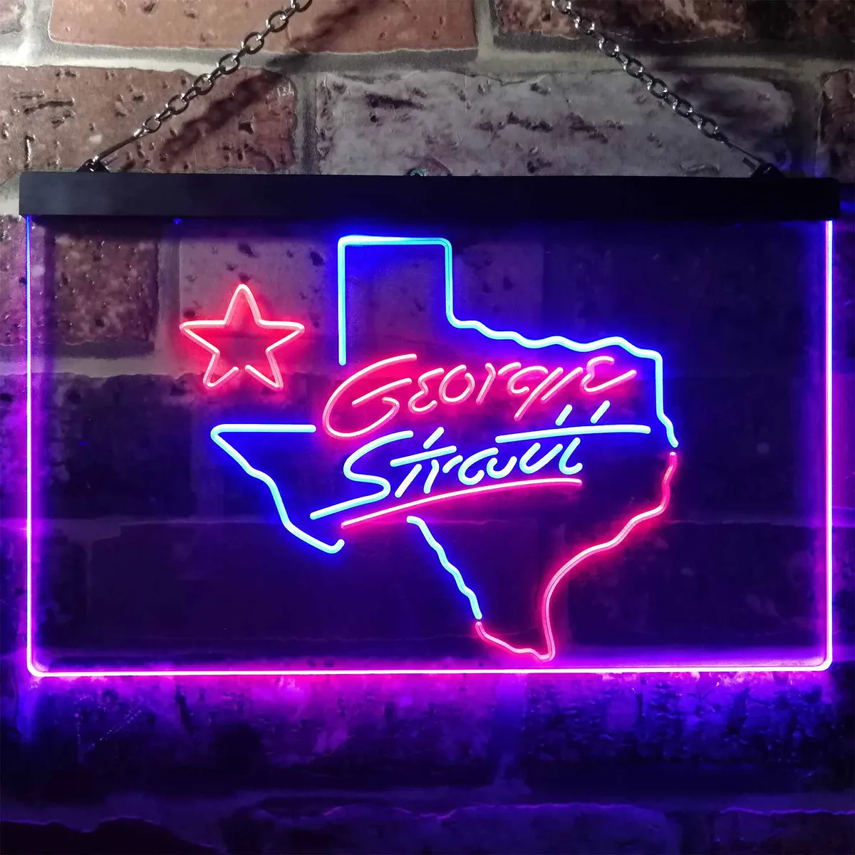 George Strait Name Neon-Like LED Sign