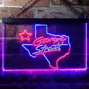 George Strait Name Neon-Like LED Sign