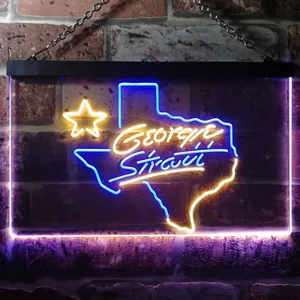 George Strait Name Neon-Like LED Sign