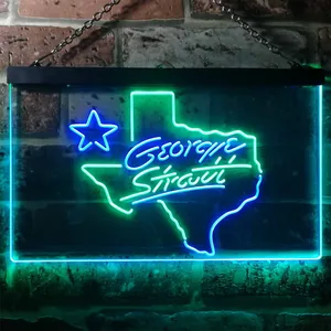 George Strait Name Neon-Like LED Sign